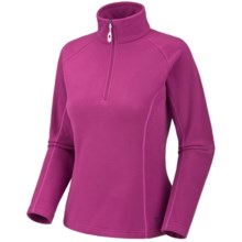 Mountain Hardwear Microchill Pullover Shirt - Fleece, Long Sleeve, Zip Neck (For Women) in Red Violet - Closeouts