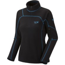 Mountain Hardwear Microgrid Zip Shirt - Long Sleeve (For Women) in Black - Closeouts