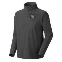 Mountain Hardwear MicroStretch Zip Pullover Shirt - Fleece (For Men) in Black/Black - Closeouts