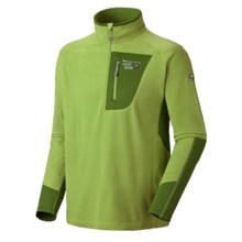 Mountain Hardwear MicroStretch Zip Pullover Shirt - Fleece (For Men) in Greenery/Jungle - Closeouts