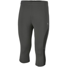 Mountain Hardwear Mighty Power 3/4 Tights with MicroClimate Zoning Panels (For Men) in Shark - Closeouts