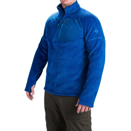 Mountain Hardwear Monkey Man Grid Pullover - Zip Neck, Long Sleeve (For Men) in Azul/Hyper Blue