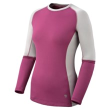 Mountain Hardwear Polartec® Micro Power Stretch® Base Layer Top - Long Sleeve (For Women) in Cerise/Cool Grey - Closeouts