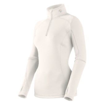 Mountain Hardwear Power Stretch® Pullover - Reversible, Quarter-Zip, Long Sleeve (For Women) in Winter White