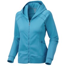 Mountain Hardwear Roga Butter Hoodie Sweatshirt - UPF 50, Full Zip (For Women) in Oxide Blue - Closeouts