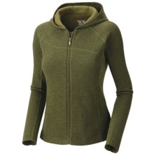 Mountain Hardwear Sarafin Hooded Sweatshirt - Wool, Recycled Materials (For Women) in Jungle - Closeouts