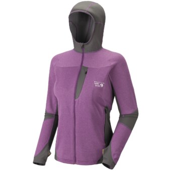 Mountain Hardwear Super Power Jacket - Polartec® Power Dry® (For Women) in Dewberry/Titanium