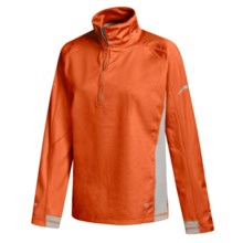 Mountain Hardwear Transition Windstopper® Pullover - Zip Neck (For Women) in Orange/Cool Grey - Closeouts