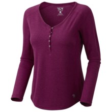 Mountain Hardwear Trekkin Thermal Henley Shirt - UPF 15, Long Sleeve (For Women) in Red Onion - Closeouts