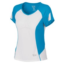 Mountain Hardwear Way2Cool Shirt - Short Sleeve (For Women) in Skybox - Closeouts