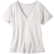 Mountain Khakis Anytime V-Neck T-Shirt - Cotton-Linen, Short Sleeve (For Women) in Linen - Closeouts