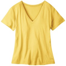 Mountain Khakis Anytime V-Neck T-Shirt - Cotton-Linen, Short Sleeve (For Women) in Sunlit - Closeouts