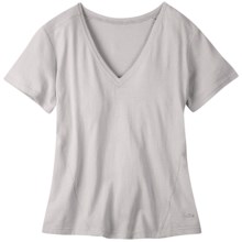 Mountain Khakis Anytime V-Neck T-Shirt - Cotton-Linen, Short Sleeve (For Women) in Vapor - Closeouts