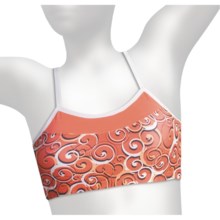 Moving Comfort Alexis Sports Bra - A/B Cups, Print (For Women) in Coral Curly Girl - Closeouts