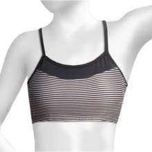 Moving Comfort Alexis Sports Bra - A/B Cups, Print (For Women) in White Stripe - Closeouts
