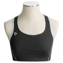 Moving Comfort Diana Sports Bra - Compression (For Women) in Black/Lava - Closeouts