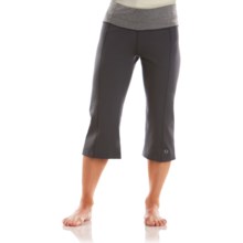 Moving Comfort Flow Capris (For Women) in Ebony/Charcoal Heather - Closeouts