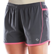 Moving Comfort Frontrunner Shorts - Built-In Brief (For Women) in Ebony/Shimmer - Closeouts