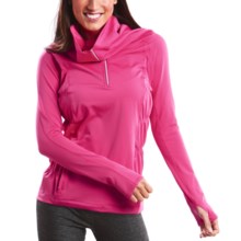 Moving Comfort NoChill Shirt - Zip Neck, Long Sleeve (For Women) in Shimmer - Closeouts