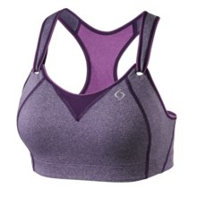 Moving Comfort Rebound Racer Sports Bra - High Impact (For Women) in Berry Heather - Closeouts