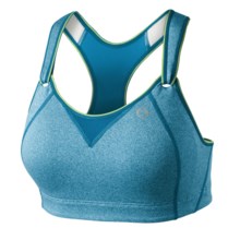 Moving Comfort Rebound Racer Sports Bra - High Impact (For Women) in Blizzard Heather - Closeouts