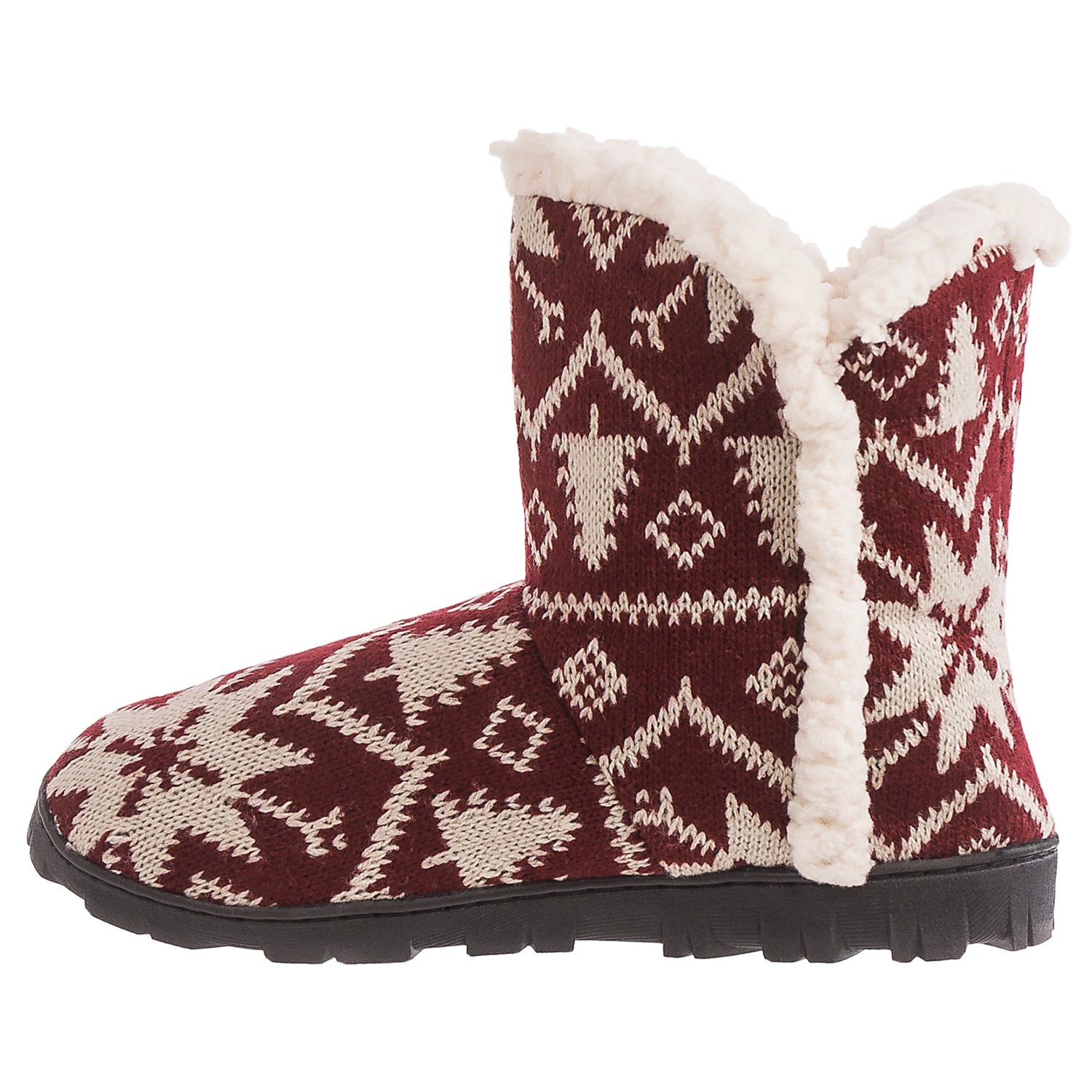 Muk Luks Faux-Fur Trim Boot Slippers (For Women) - Save 82%