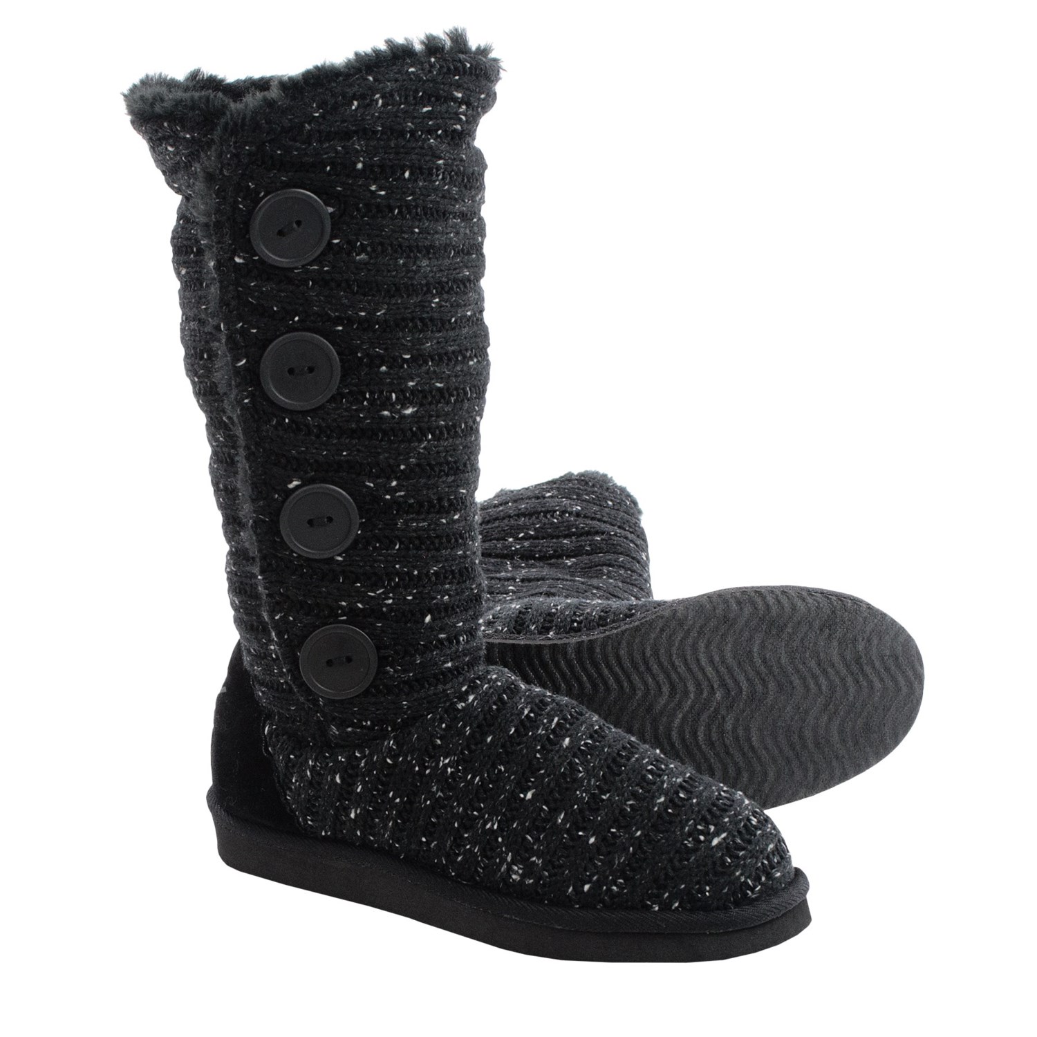 Muk Luks Melana Knit Boots (For Women) in Black