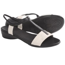 Munro American Faran Sandals (For Women) in Black/Off White Kid - Closeouts