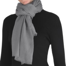 Murray Hogarth Pashmina Scarf - Merino Wool (For Women) in Grey - Closeouts