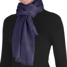 Murray Hogarth Pashmina Scarf - Merino Wool (For Women) in Navy - Closeouts