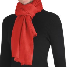 Murray Hogarth Pashmina Scarf - Merino Wool (For Women) in Red - Closeouts