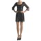 Muse Sequined Overlay Dress - 3/4 Sleeve (For Women) in Black