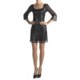 Muse Sequined Overlay Dress - 3/4 Sleeve (For Women)