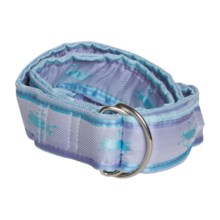 Nantucket Striped Silk Belt - D-Ring (For Women) in Purple/Blue Stripe - Closeouts