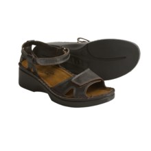 Naot Lugano Leather Sandals - High Scandinavian Collection (For Women) in Black Pearl - Closeouts