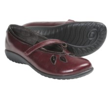 Naot Nau Mai Mary Jane Shoes (For Women) in Merlot Leather/Wine Patent - Closeouts