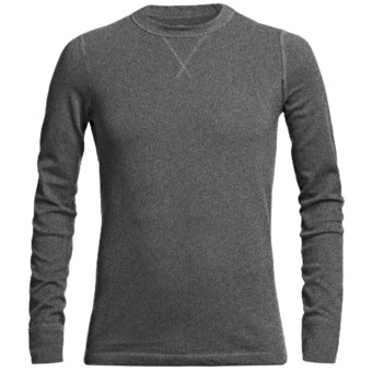 Narragansett Trader Waffled Thermal Cotton Shirt - Long Sleeve (For Men) in Dark Heather Grey