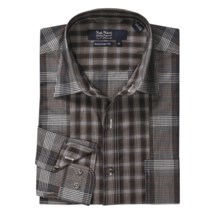 Nat Nast Cigar Shadow Panel Sport Shirt - American Fit, Long Sleeve (For Men) in Cigar - Closeouts