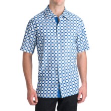 Nat Nast Cruiser Silk Twill Camp Shirt - Short Sleeve (For Men) in White Combo - Closeouts