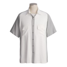 Nat Nast Jazz Man Camp Shirt - Silk, Short Sleeve (For Men) in Smoke/White - Closeouts