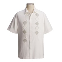Nat Nast Magnet Camp Shirt - Silk, Short Sleeve (For Men) in White/Smoke - Closeouts