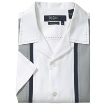 Nat Nast Silk Twill Newport Shirt - Short Sleeve (For Men) in White - Closeouts