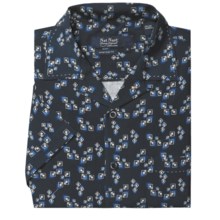 Nat Nast Square Deal Camp Shirt - American Fit, Silk, Short Sleeve (For Men) in Naval Blue - Closeouts