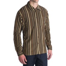 National Outfitters Corduroy Check Shirt - Long Sleeve (For Men) in Brown - 2nds