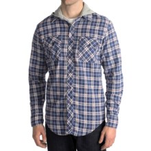 National Outfitters Hooded Flannel Shirt - Long Sleeve (For Men) in Blue - 2nds
