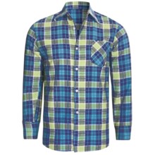 National Outfitters Yarn-Dyed Flannel Shirt - Long Sleeve (For Men) in Blue - 2nds