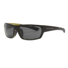 Native Eyewear Apex Sunglasses - Polarized, Interchangeable in Black Lime Burst/Grey - Closeouts