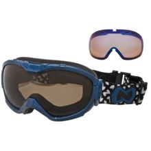 Native Eyewear Boomer Snowsport Goggles - Amber Polarized Lens, Sportflex Non-Polarized Lens in Blue Carbon Fiber/Amber - Closeouts