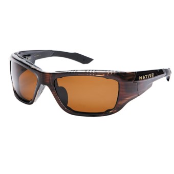 Native Eyewear Grind Sunglasses - Polarized, Interchangeable in Wood/Brown