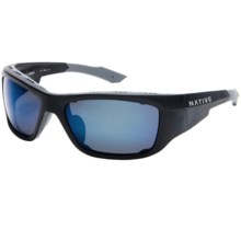 Native Eyewear Grind Sunglasses - Polarized Reflex Lenses, Interchangeable in Asphalt/Blue Reflex - Closeouts